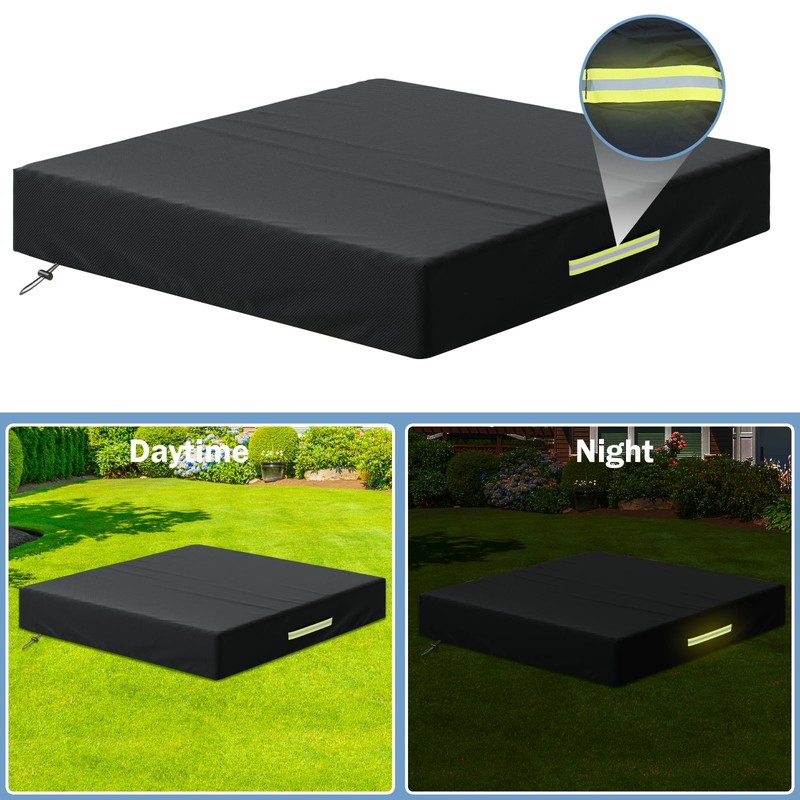 Robust Sandpit Cover, 120 x 120 cm, Square Sandpit Tarpaulin