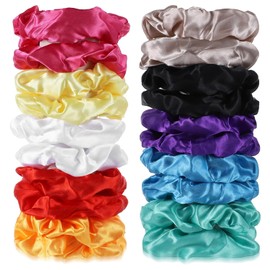 20PCS Scrunchies for Girls,Soft and Fashionable Satin Hair Scrunchies, Satin Scrunchie for Curly Hair, for All Hairs Types of Bridesmaids Proposal, Bachelorette Party Gifts, Multicolor