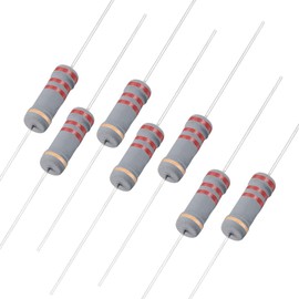 uxcell 50Pcs 2.2K Ohm Resistor, 2W 5% Tolerance Carbon Film Resistors, 4 Bands for DIY Electronic Projects and Experiments