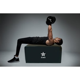 Pilates and Yoga Bench by SEWD – Portable Workout Bench for Full Body Exercise with Handle – Weight Training, AB Workout, Hip Thrust and Glute Training Home Gym Equipment (Flat Weight Bench)