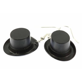 Miniblings Earrings Earrings schwz Magician Magic Hat Bowler Hat Hats Cylinder