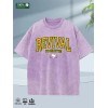 Mens Oversized Summer Washed Tee 100% Cotton 5 Colors Chicago