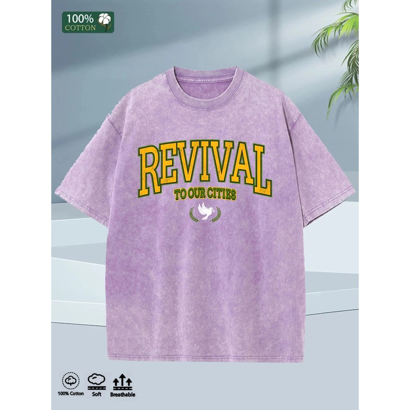 Mens Oversized Summer Washed Tee 100% Cotton 5 Colors Chicago