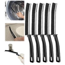 Heavy Duty Crevice Cleaning Brush, Hard Bristle Crevice Cleaning Brush Dead Corners Multifunctional Gap Scrub Brush, Window Groove Cleaning Brush All-Around Cleaning Tool (5 Pack Black)