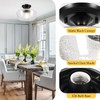 Goosebrite Schoolhouse Style Light Fixture, 12" Black Semi Flush Mount