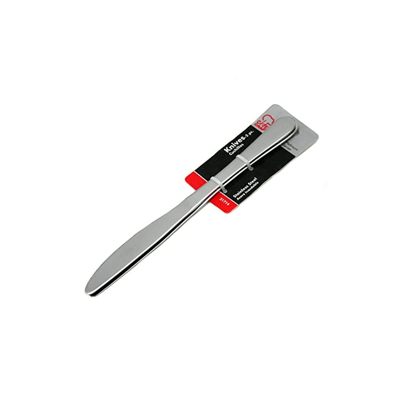Chef Craft Butter Knife Set, 9.25 inch 2 Piece, Stainless