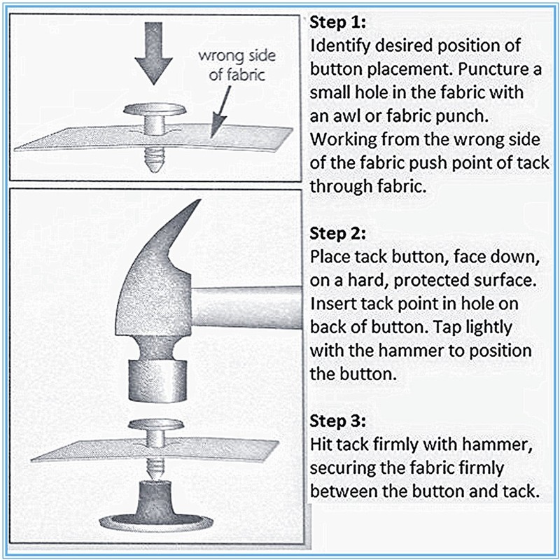 17mm Brass Jeans Buttons, Hammer on Tack Buttons 12 Set