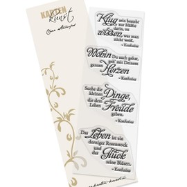 Karten-Kunst Clear Stamp Set Rubber Wise Words Confucius