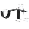 Easy No Drill Curtain Rod Holder, Curtain Rod Holders Single