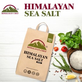 Himalayan Chef Gourmet Sea Salt, Fine Grain 320 Ounce, Classic Sea Salt, All-Natural & Pure, Unrefined, Gluten Free, Sea Salt for Daily Cooking, 20 lbs/Each, Pack of 2