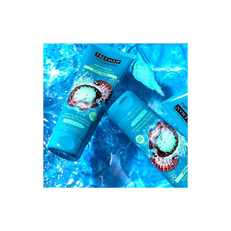 Freeman Dead Sea Minerals Facial Anti-Stress Mask, 6 Oz