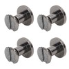 100 Sets Metal Chicago Binding Screws Electroplated Brass Arc Surface