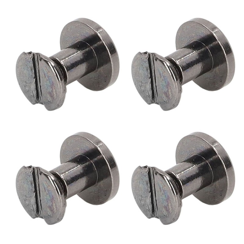 100 Sets Metal Chicago Binding Screws Electroplated Brass Arc Surface
