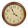 Old Oak 16-Inch Solid Wood Silent Non-Ticking Decorative Wall Clock
