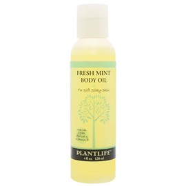 Plantlife Fresh Mint Body & Bath Oil with Vitamin E, Apricot & Jojoba- 4 oz.