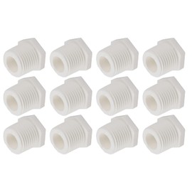 Carbbia 12 Pieces 1/2 Inch Water Heater Drain Plug Replaces 11630 91857 for RV Camper and Atwood Water Heaters White Plastic 1163091857