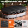 18x34FT Oval Pool Covers,for Rectangular Frame Pools with Winch and