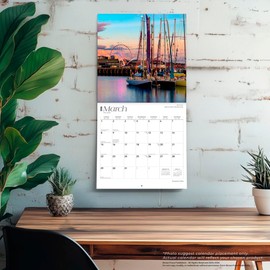 Evergreen State | Washington Places | 2026 12 x 24 Inch (Hanging) Monthly Square Wall Calendar | Plastic-Free | BrownTrout | USA United States of America Pacific West Coast State Nature