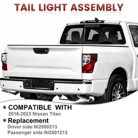 Tail light Compatible with 2016-2023 Nissan Titan