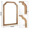 Wood Bathroom Mirror for Wall, 24 x 16 Inch Decorative