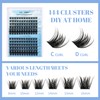 Cluster Eyelash Extensions, 144 Pieces, Cluster Eyelashes, Individual Eyelashes, D-Curls,