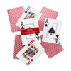 Brybelly Single Red Deck, Wide Size, Jumbo-Index, Plastic-Coated Playing Cards