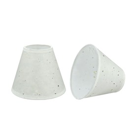 Aspen Creative 32116-2 Small Hardback Empire Shape Chandelier Clip-On Lamp Shade Set, Off White