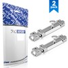 XFORT® 2 Pack Polished Chrome Door Bolt, Surface Mounted Sliding