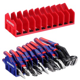 WORKPRO 2-Pack Plier Organizer Rack, Pliers Holder and Cutter Organizers with Non-Slip Rubber Base, 20-Slot Tool Box Organizer, Tool Drawer Organizer, Tool Storage, Plier Rack (Pliers Not Included)