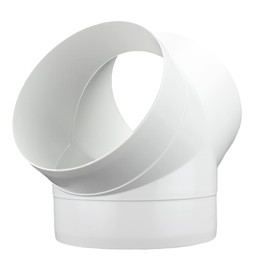 Fantronix 100 mm Circular Equal Y Piece Plastic Duct Connector - Air Con Tube Exhaust Hose Splitter for Cooker Hood Ventilation Pipe - 4 inch PVC Ducting Joint for Extractor Fan Bathroom Hydroponics