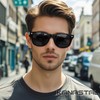 KANASTAL Sunglasses for Men Women Polarized Black Sunglasses Square Sun