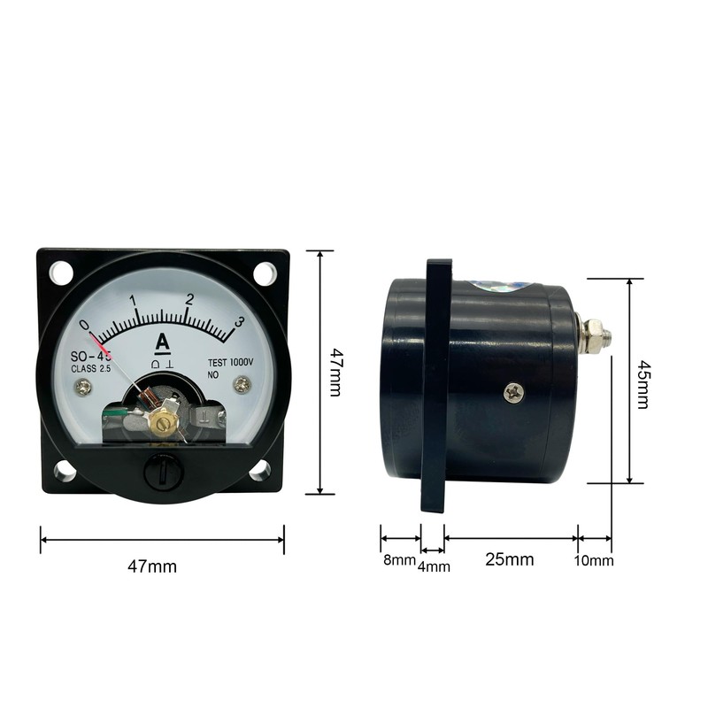 LEPEVNEY Analog Dial Panel Meter Voltmeter Gauge SO-45 DC 30A/75MV
