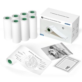 Gloryang 3-Inch Continuous White Thermal Labels, 8-Roll Pack – Compatible with Gloryang Printers, Permanent Adhesive, Perforated​