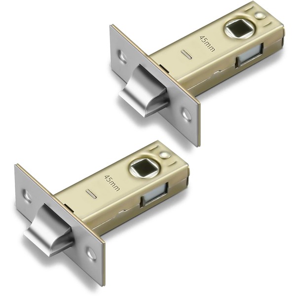 2 Set of 45mm Tubular Latch,Door Lock Bolts Security Slide