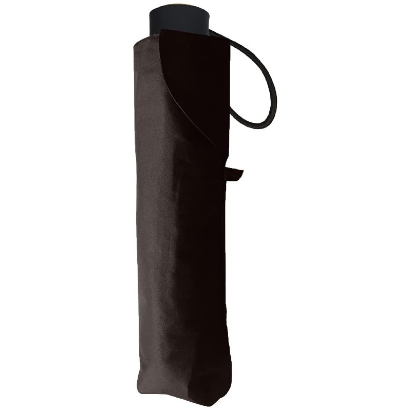 Nakatani Men's Folding Umbrella, Windproof, Black, Plain [423-022], Hand Opening,