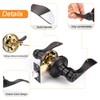 Probrico Keyed Alike Bronze Door Handle, Oil Rubbed Bronze Wave
