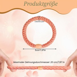 Hair Bobbles 15 Pack for Women & Girls - Multicoloured, Thick & Thin, No Metallic Braid (Powder Blue Series)