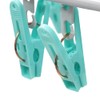 JVL Folding Sock Dryer Complete with 20-Piece Clothes Peg, Aqua,