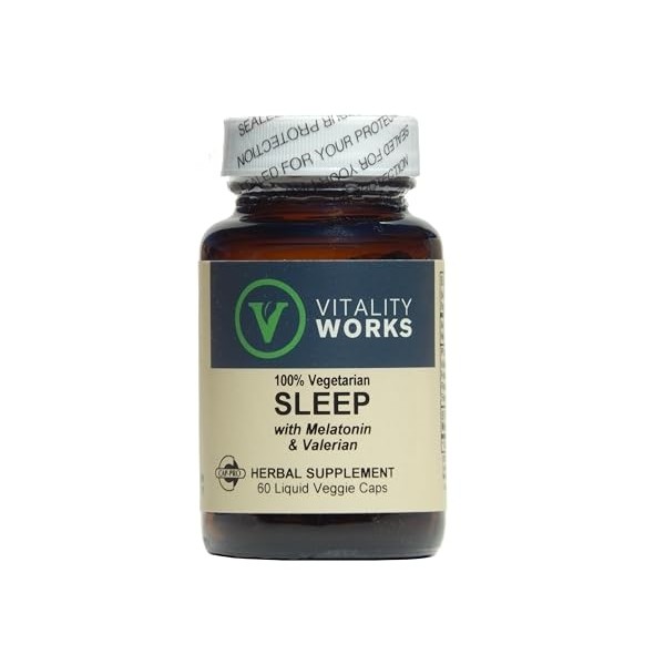 Sleep with Valerian & Melatonin Vitality Works 60 VCaps