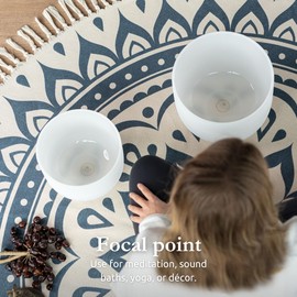 Meinl Sonic Energy Crystal Singing Bowl 8" Note C5, 432 Hz Tuning — High-purity Quartz — for Meditation, Chakra Healing, Sound Therapy, Yoga