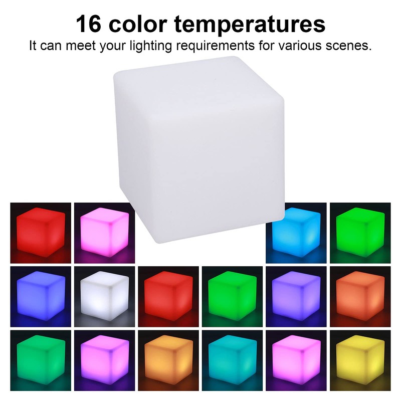 Topyond LED Tesseract Cube Light, Remote Control, RGBW, Adjustable, 16