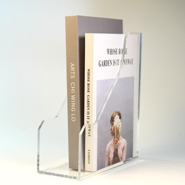 AIMOLLY Acrylic Magazine File Holders, Classroom Organization and Storage, Clear Bookend File Sorter, Desktop File Organizer, Magazine Holder Rack for Classroom, Home, and Office