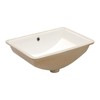 18 Inch Undermount Bathroom Sink - GhomeG 18"x14" White Rectangle