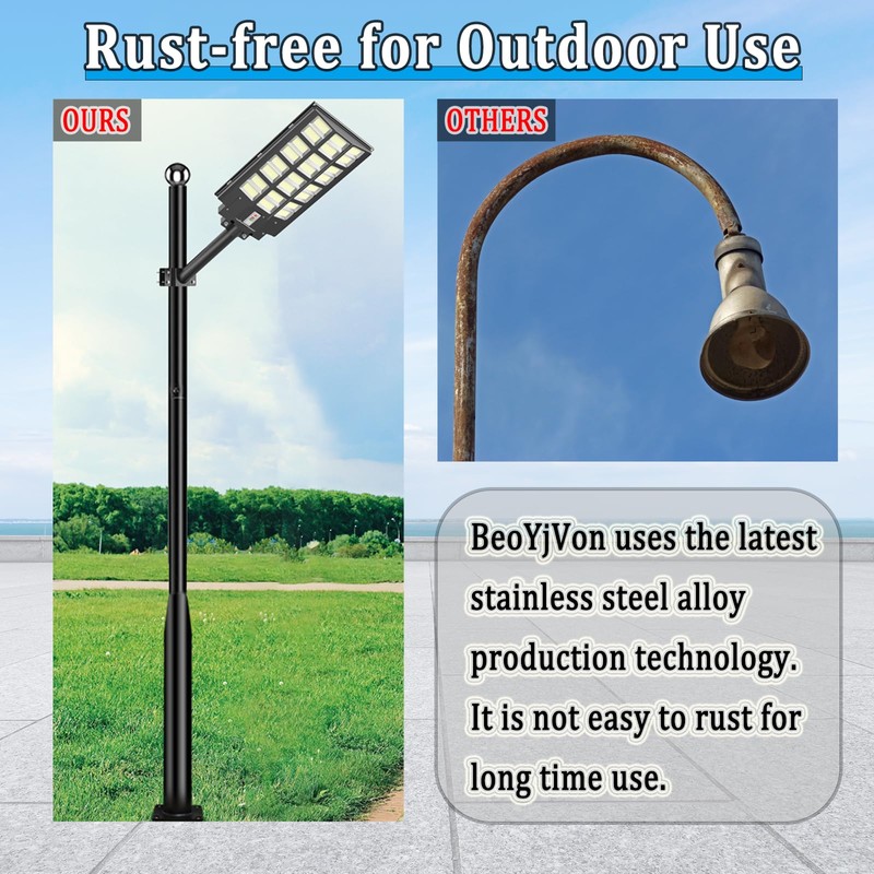 10Ft Tall Street Light Pole - Outdoor Metal Split Heavy