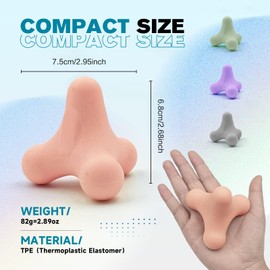 Kearning Trigger Point Therapy Massage Ball for Myofascial Release Plantar Fasciitis Relief Yoga Deep Tissue Release Muscle Soreness Massage Tool Pressure Point Balls with 4 Leg for Back & Shoulder