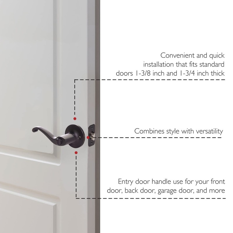Design House 779231 Scroll Entry Door Lever Matte Black