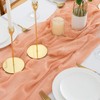 Aoksunova Muslin Wedding Table Runner, Apricot, Decorative Cheesecloth Fabric, 80