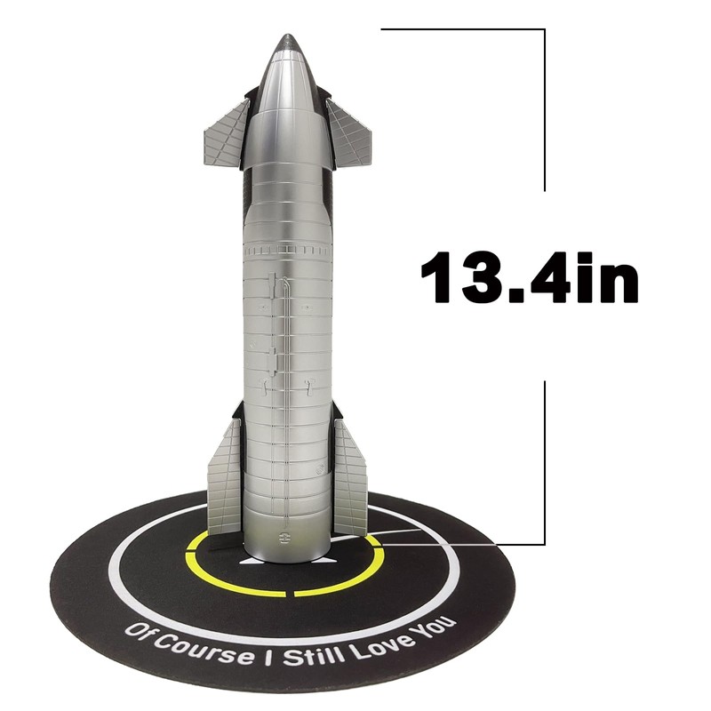 1:144 Scale SpaceX Starship Model 13.43in Height Durable Plastic Material,
