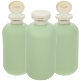 minkissy 3pcs Flip Cap Shampoo Bottles Empty Sub Package Squeeze Bottles Shower Gel Bottle Refillable Containers for Shampoo Lotions Cream Wash Conditioner