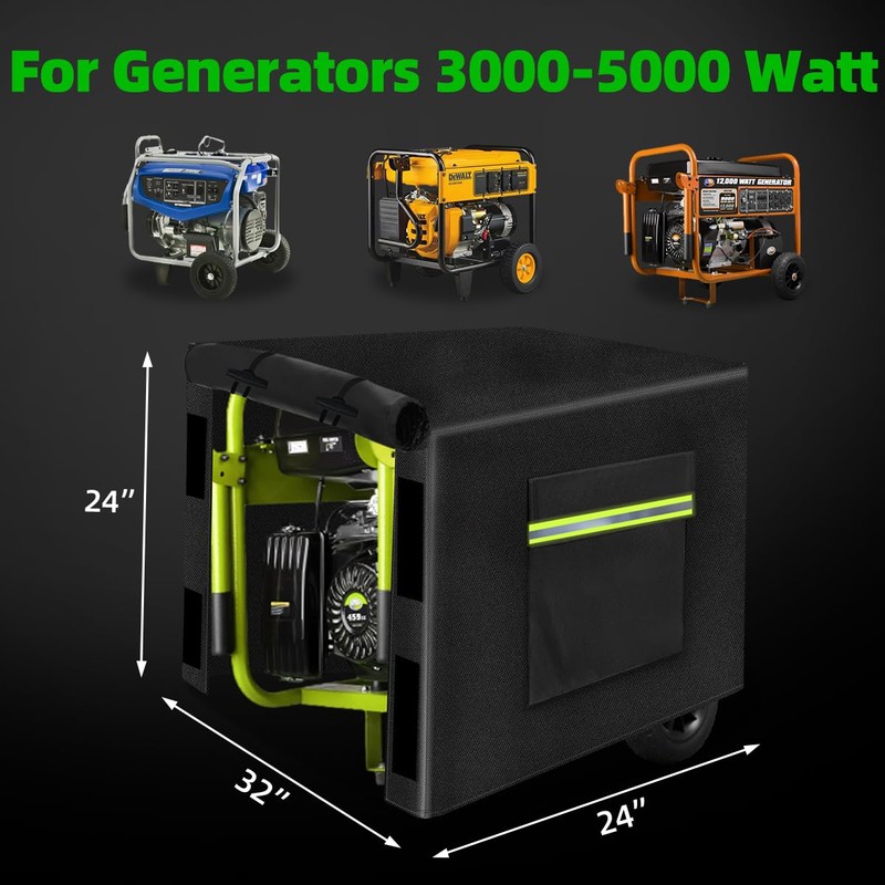 Zenicham Outdoor Generator Cover While Running, 600D Polyester Waterproof Generator